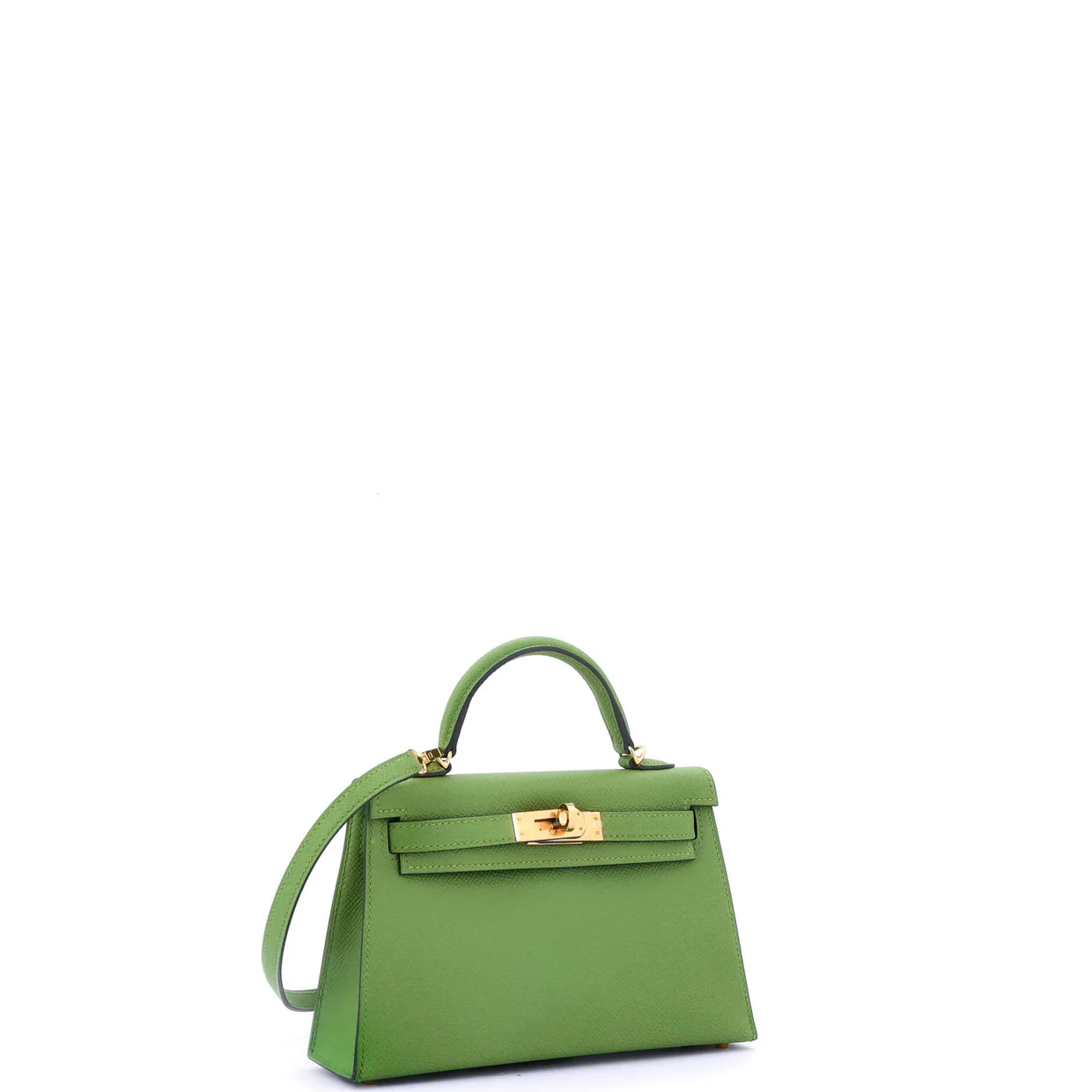 Kelly Mini II Bag Vert Yucca Epsom with Gold Hardware 20 - Deep Luxury