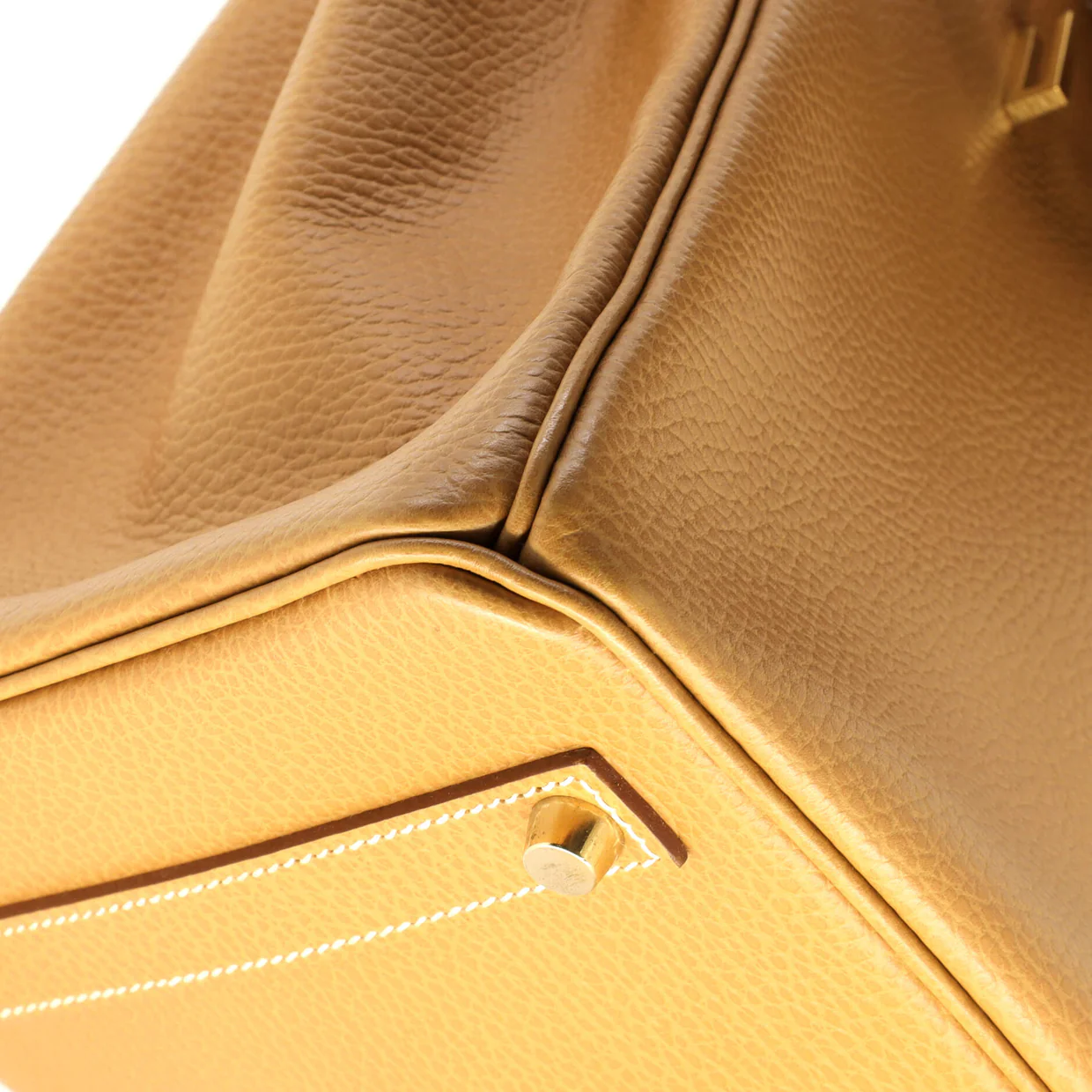 Birkin Handbag Natural Sable Ardennes with Gold Hardware 35 - Deep Luxury