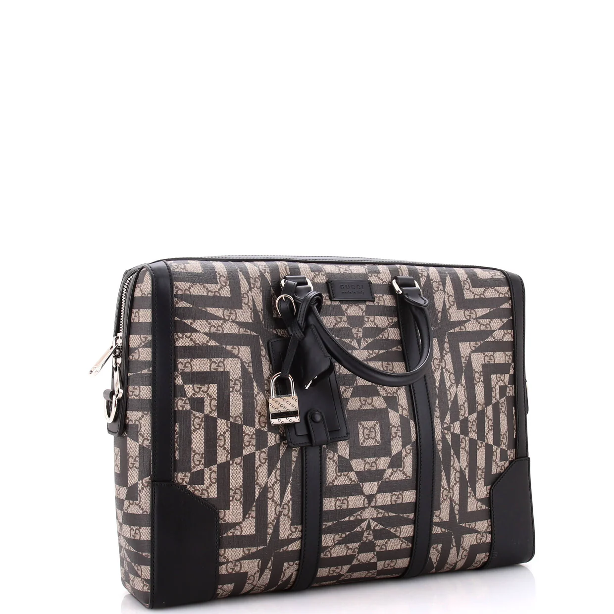 Eden Briefcase Caleido GG Coated Canvas Large - Deep Luxury