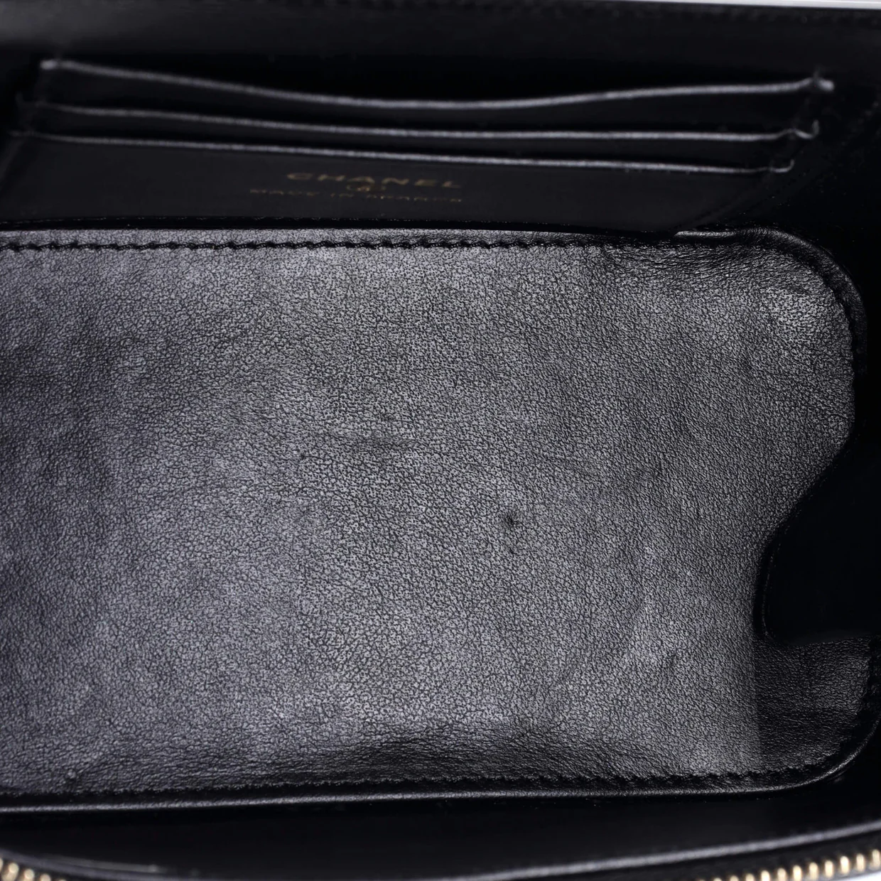 Coco Casino Vanity Case with Chain Quilted Caviar Small - Deep Luxury