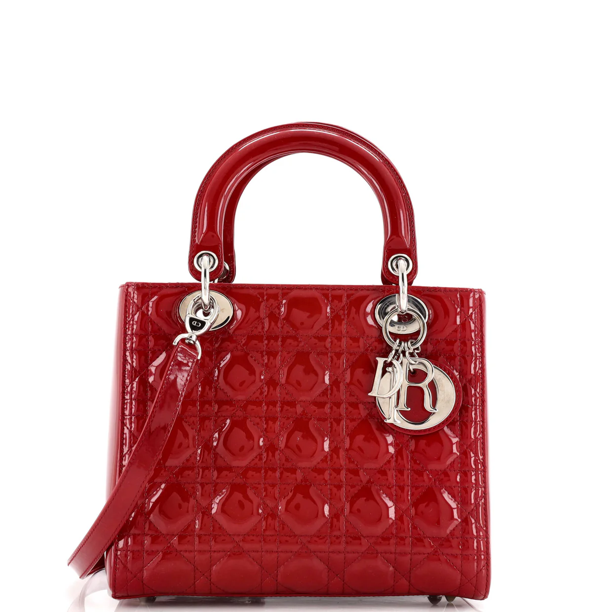 Lady Dior Bag Cannage Quilt Patent Medium - Deep Luxury