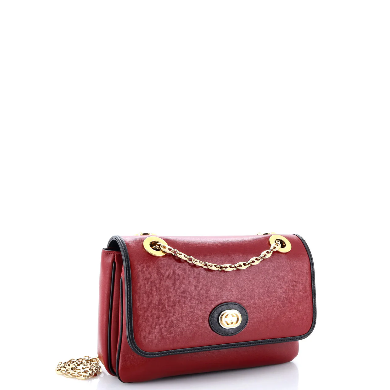 Marina Chain Flap Bag Leather Small - Deep Luxury