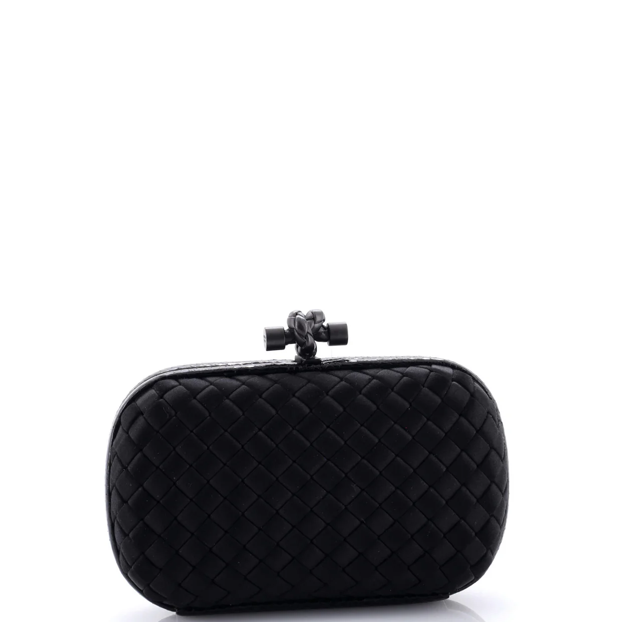 Box Knot Clutch Intrecciato Satin Small - Deep Luxury