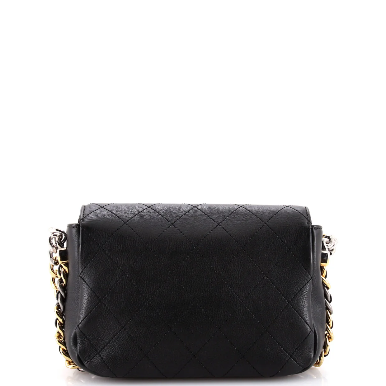 Two Tone Envelope Flap Bag Quilted Calfskin Medium - Deep Luxury