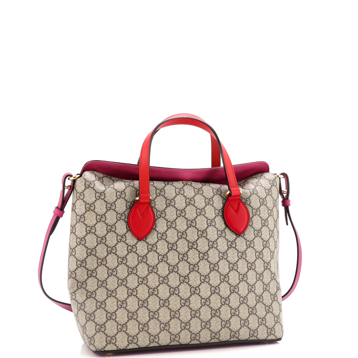 Signature Fold Over Tote GG Coated Canvas Medium - Deep Luxury