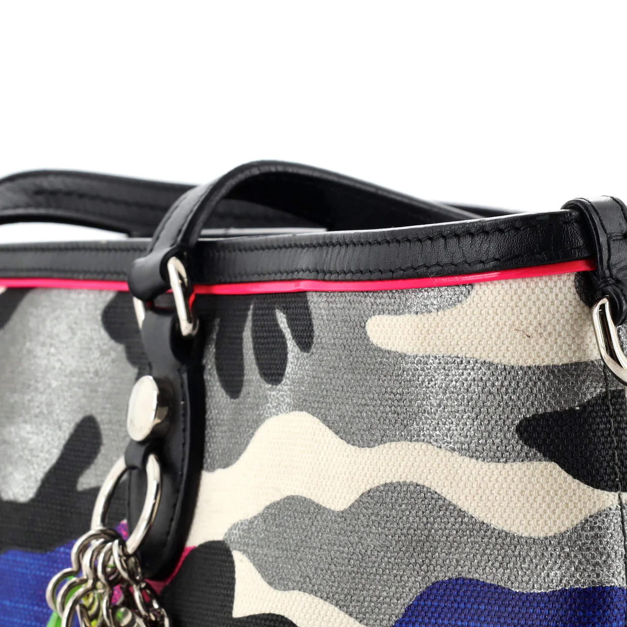 Open Tote Limited Edition Anselm Reyle Camouflage Canvas Medium - Deep Luxury