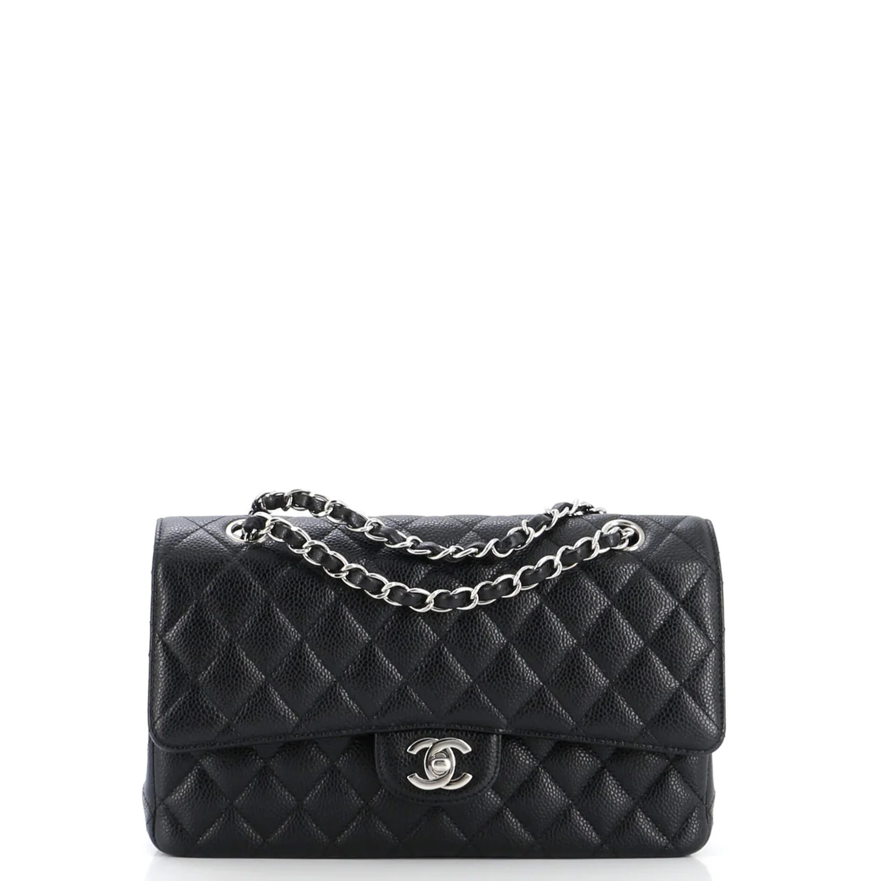 Classic Double Flap Bag Quilted Caviar Medium - Deep Luxury