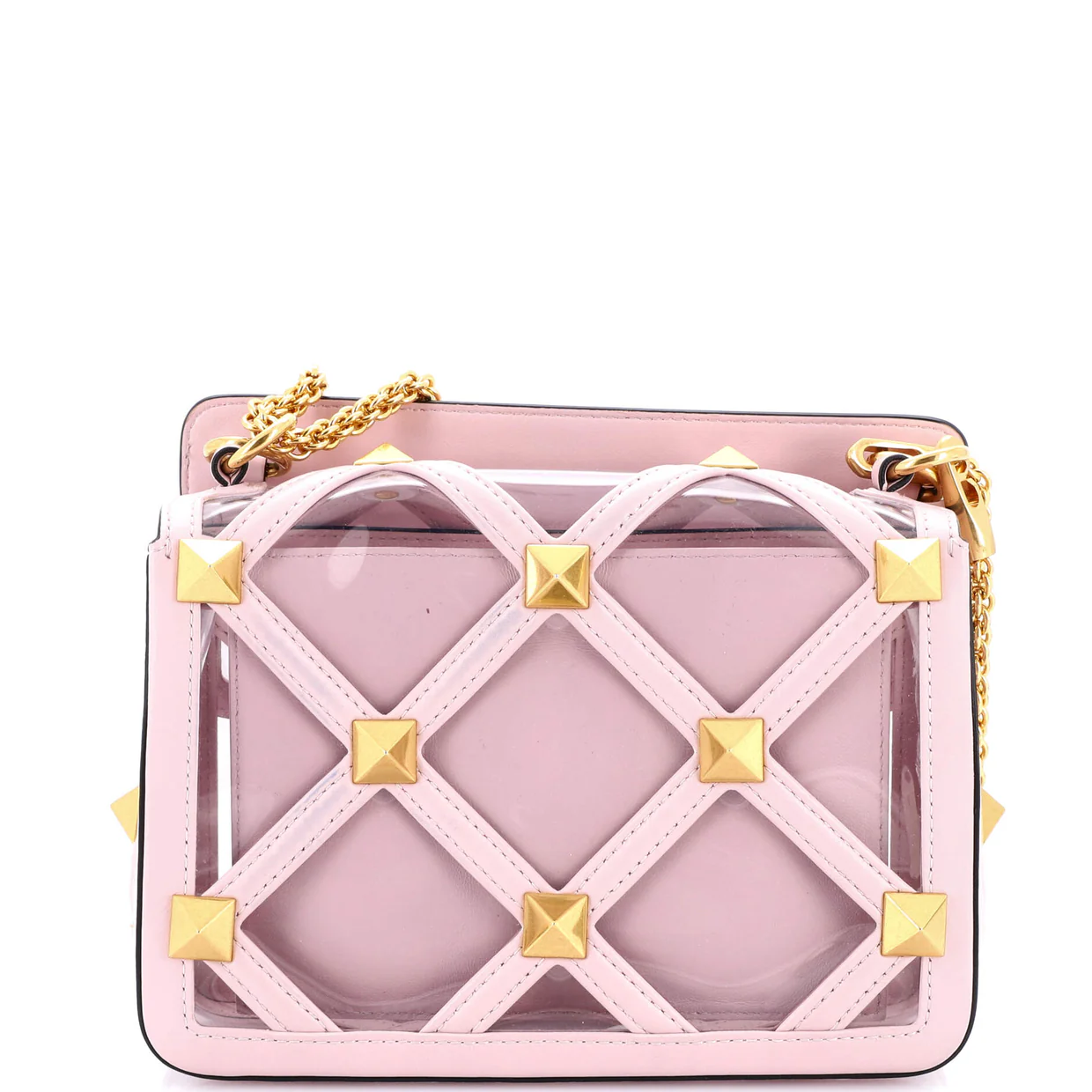 Roman Stud Flap Bag Quilted PVC with Leather Medium - Deep Luxury