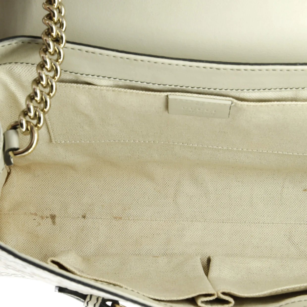 Emily Chain Flap Bag Guccissima Leather Medium - Deep Luxury