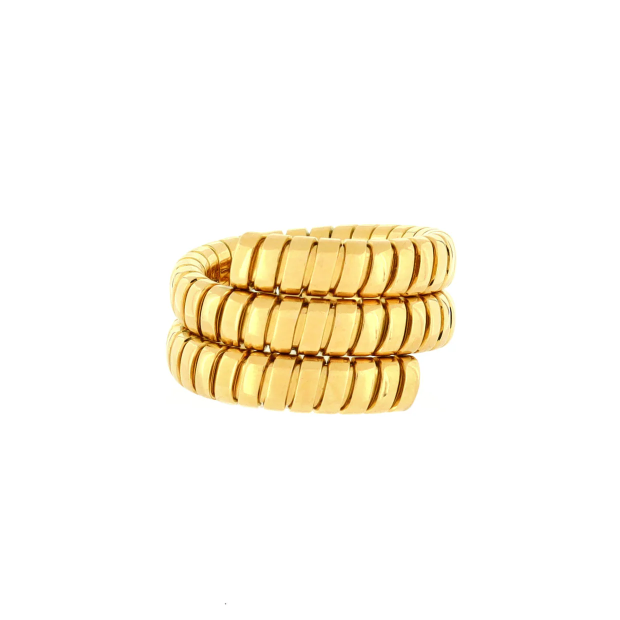 Serpenti Tubogas Double Wrap Ring 18K Yellow Gold - Deep Luxury