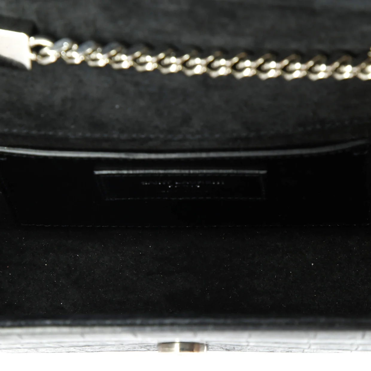 Classic Monogram Tassel Crossbody Bag Crocodile Embossed Leather Small - Deep Luxury