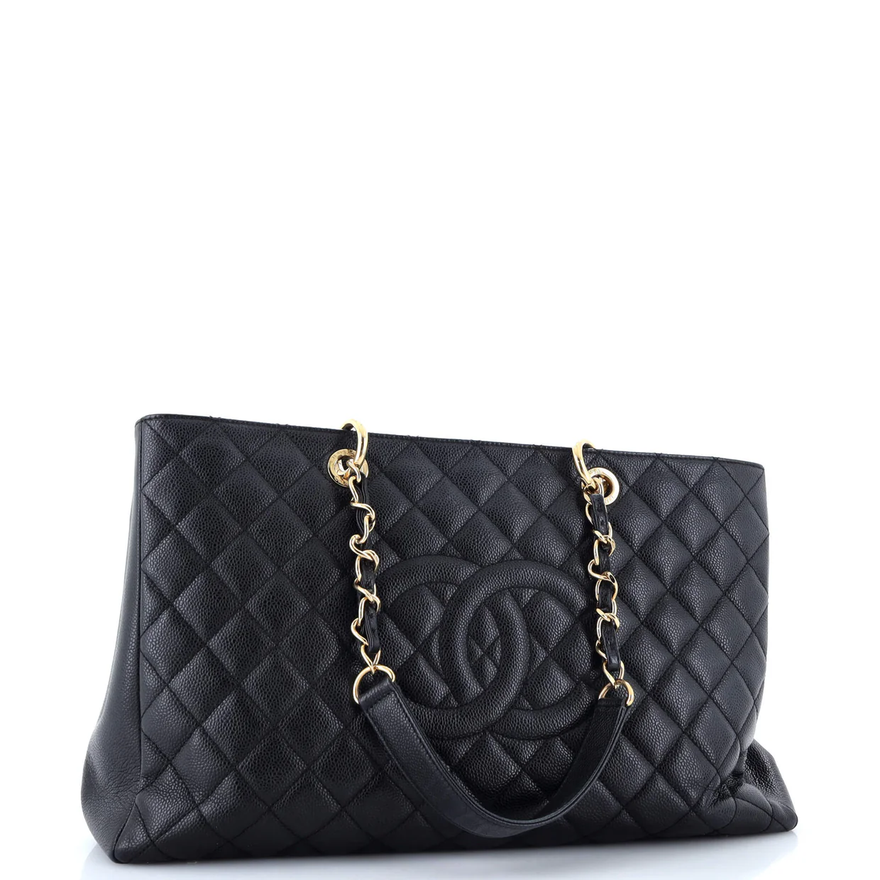 Grand Shopping Tote Quilted Caviar XL - Deep Luxury