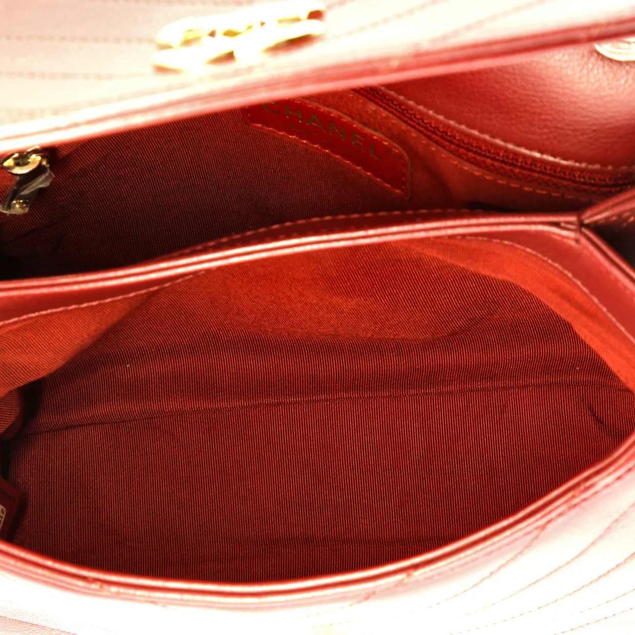 Chevron Chic Top Handle Bag Chevron Calfskin Small - Deep Luxury