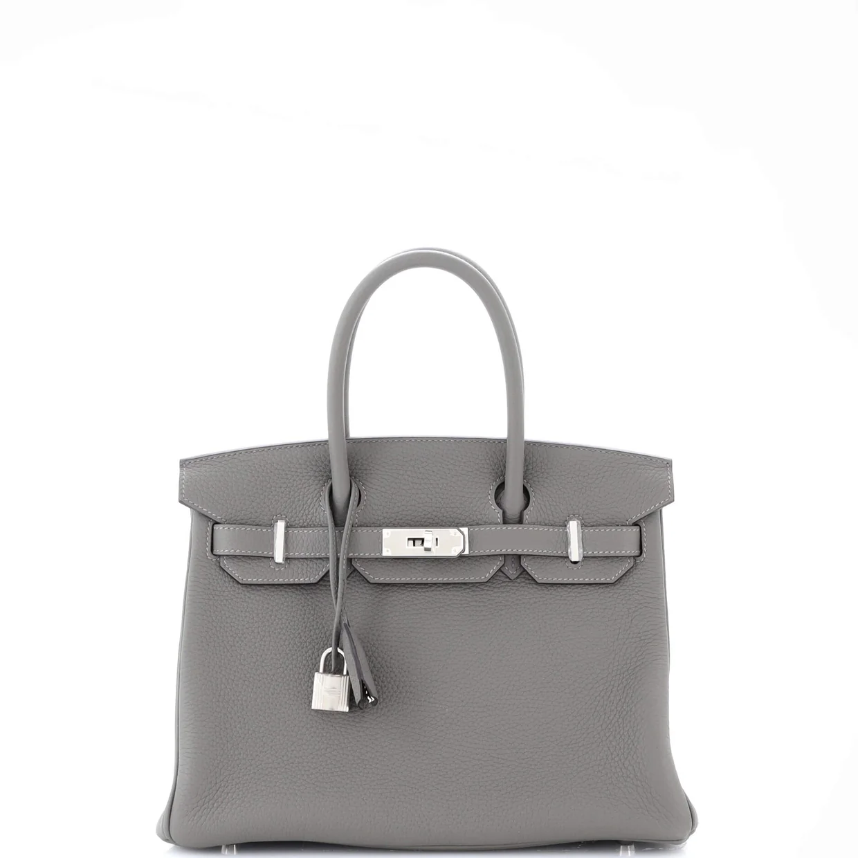 Birkin Handbag Grey Togo with Palladium Hardware 30 - Deep Luxury