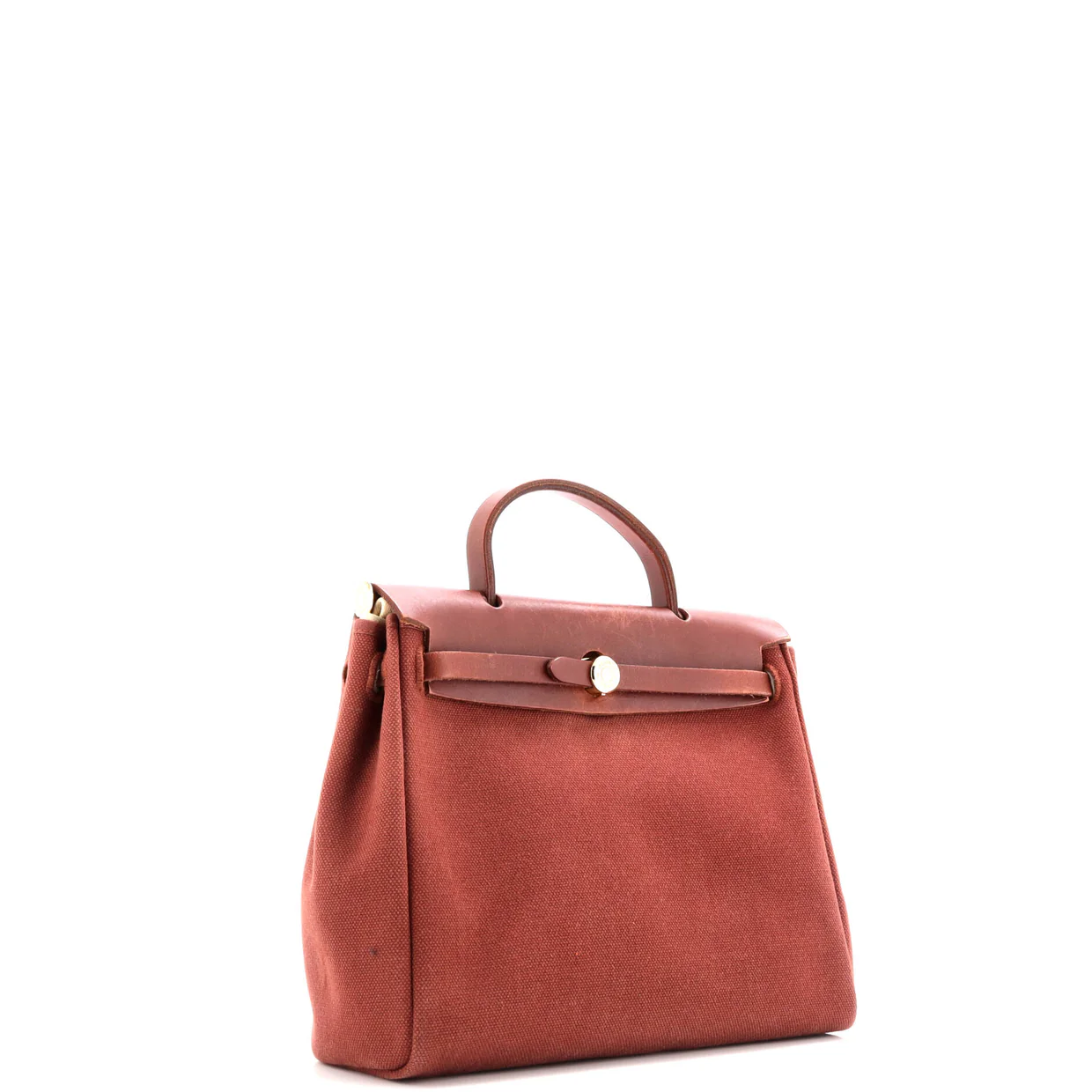 Herbag Toile and Leather PM - Deep Luxury