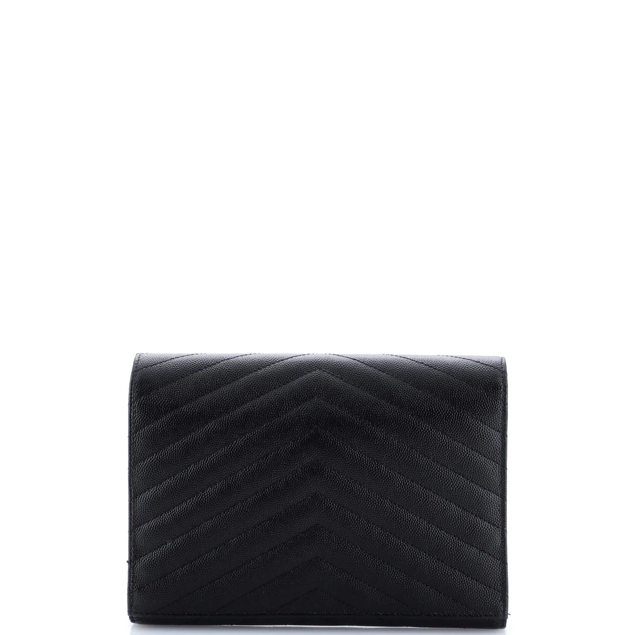 Classic Monogram Envelope Wristlet Clutch Matelasse Chevron Leather - Deep Luxury