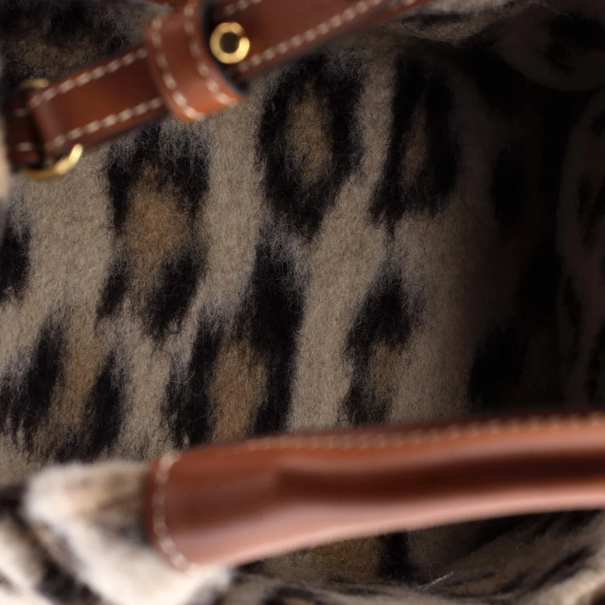 Cabas Thais Tote Printed Wool Small - Deep Luxury