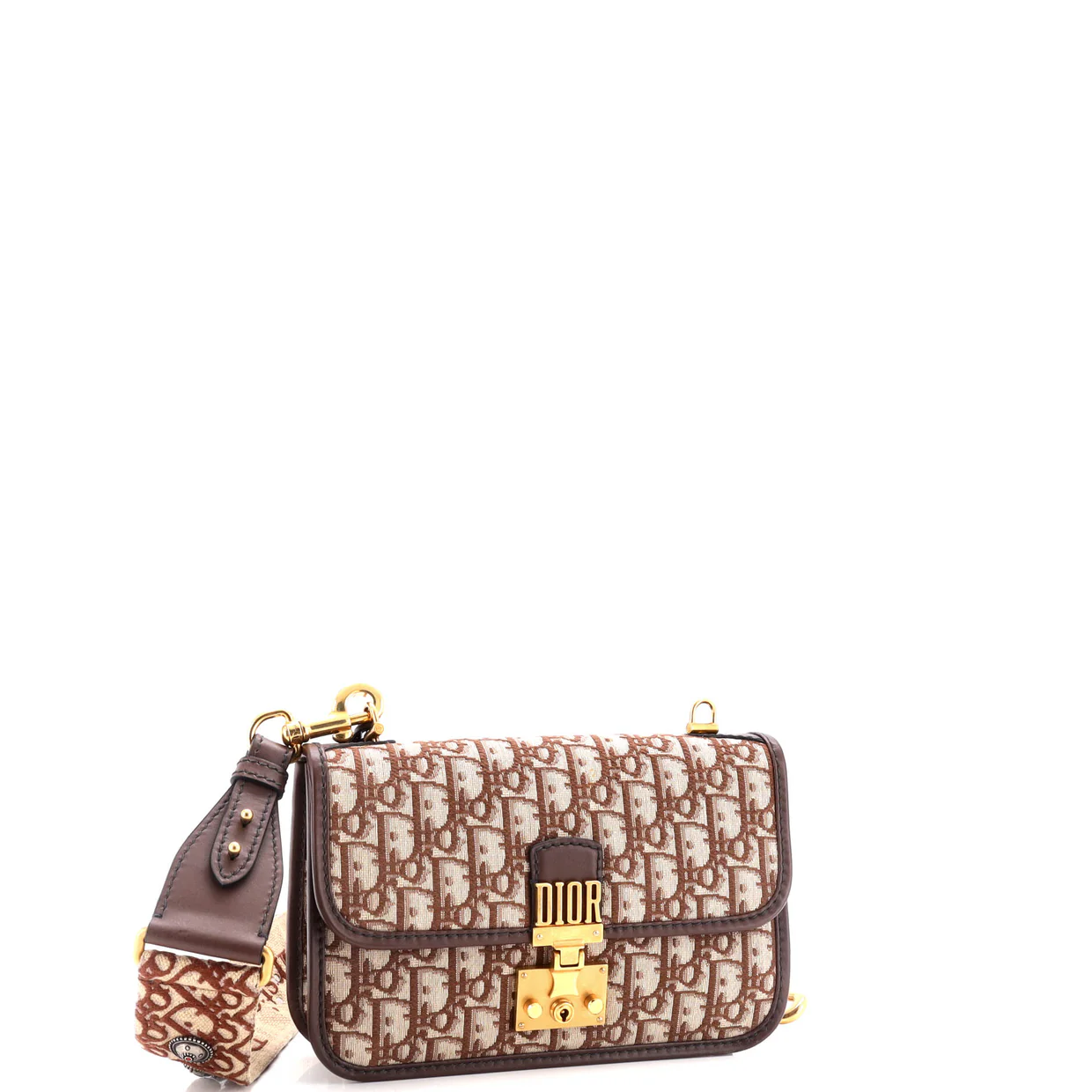 Dioraddict Flap Bag with Strap Oblique Canvas Medium - Deep Luxury