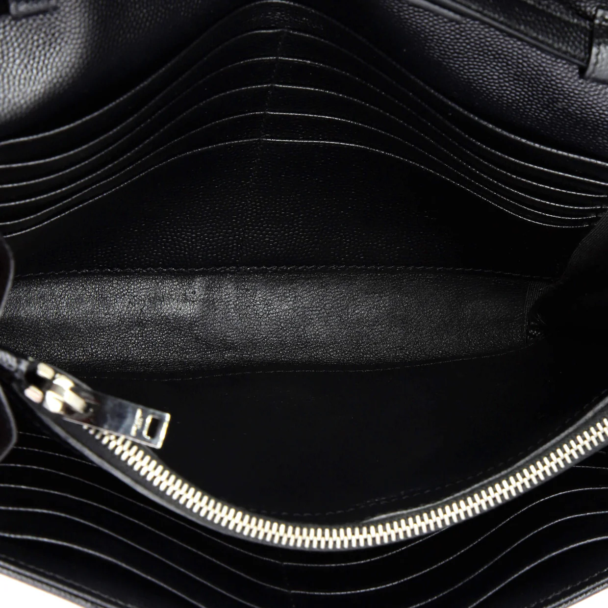 Classic Monogram Wallet on Chain Matelasse Chevron Leather Medium - Deep Luxury