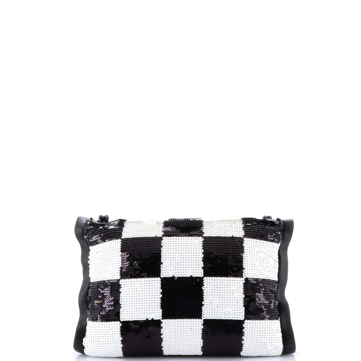 Viva Bow Flap Bag Sequin Embellished Leather Small - Deep Luxury