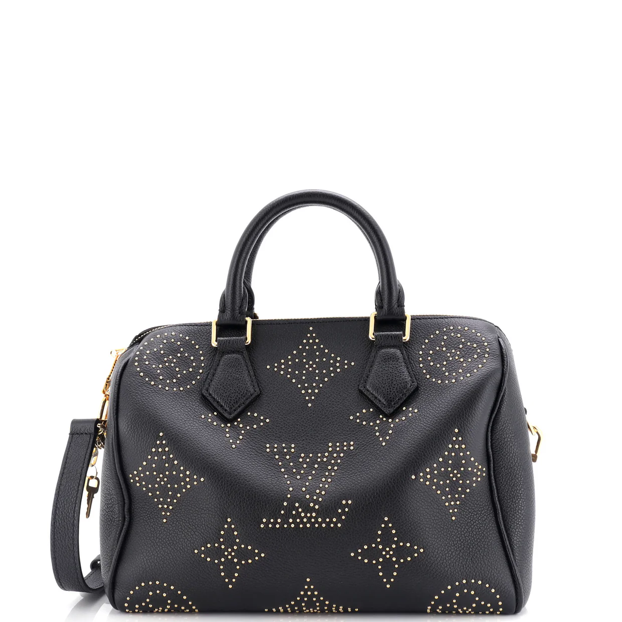 Speedy Bandouliere Bag Studded Monogram Giant Leather 25 - Deep Luxury