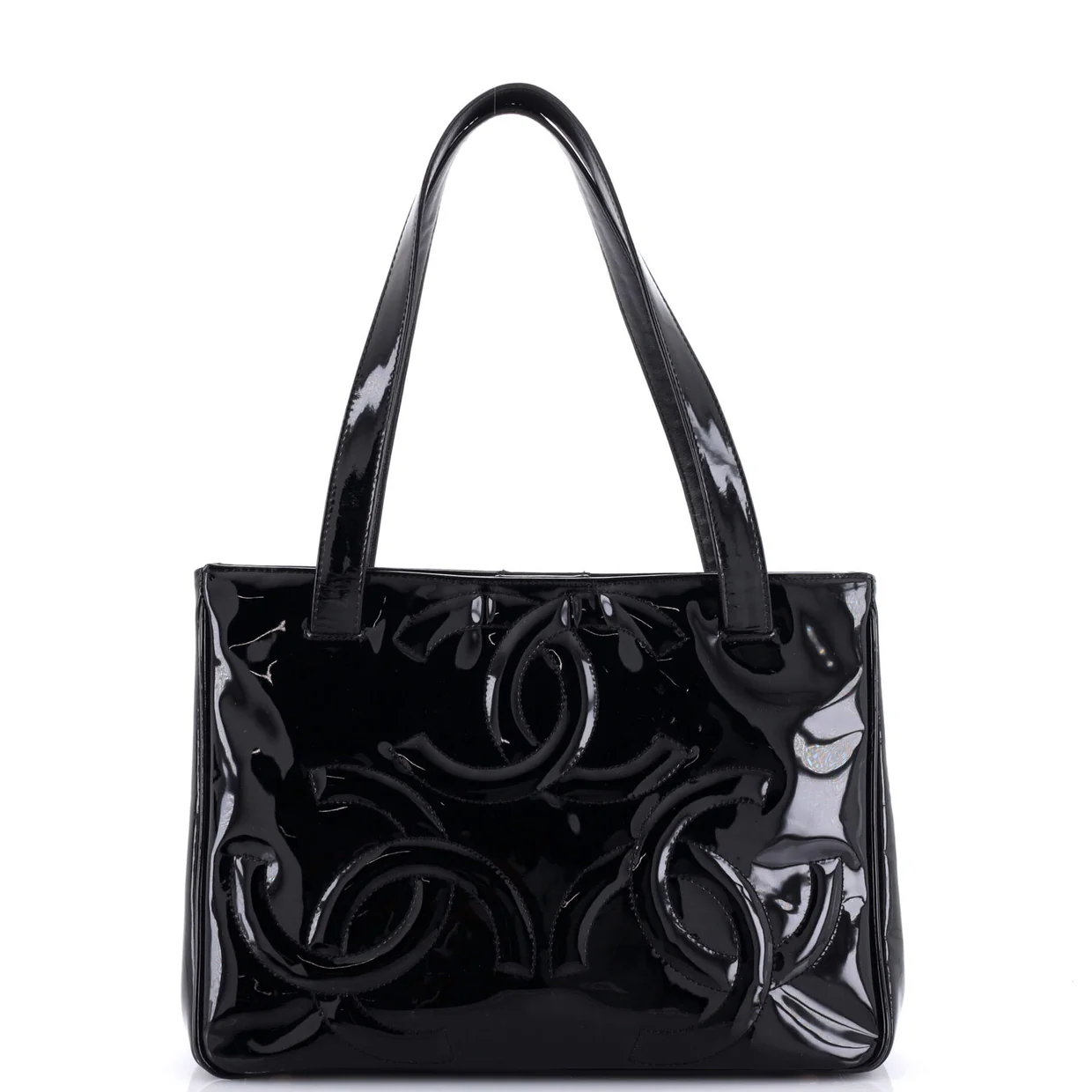 Triple CC Tote Patent Small - Deep Luxury