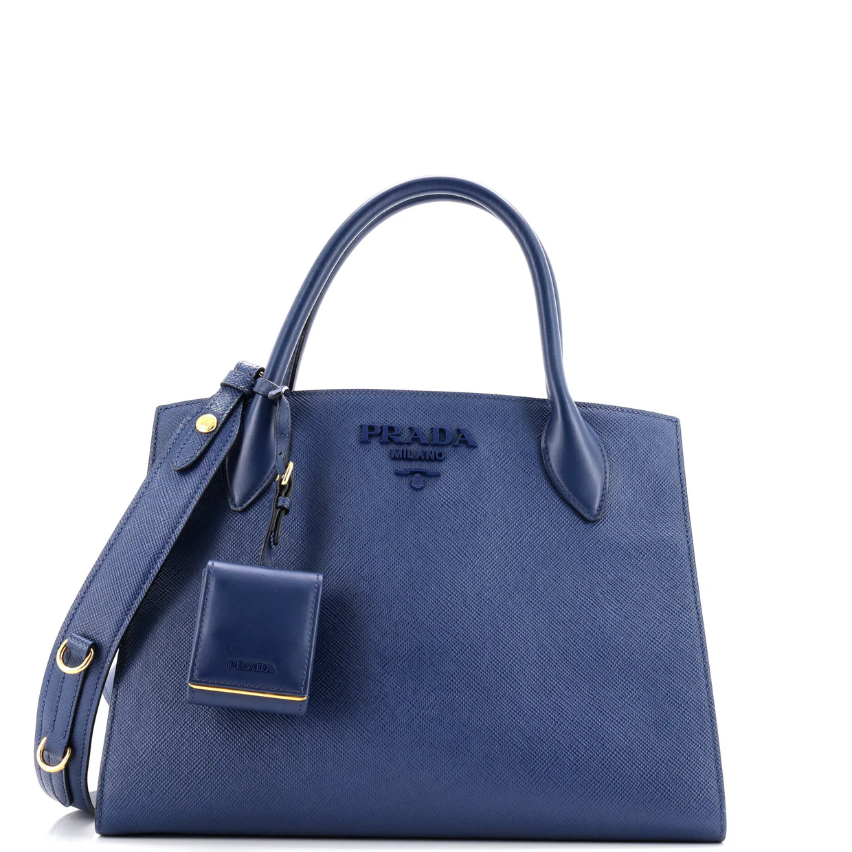 Monochrome Tote Saffiano with City Calf Medium - Deep Luxury