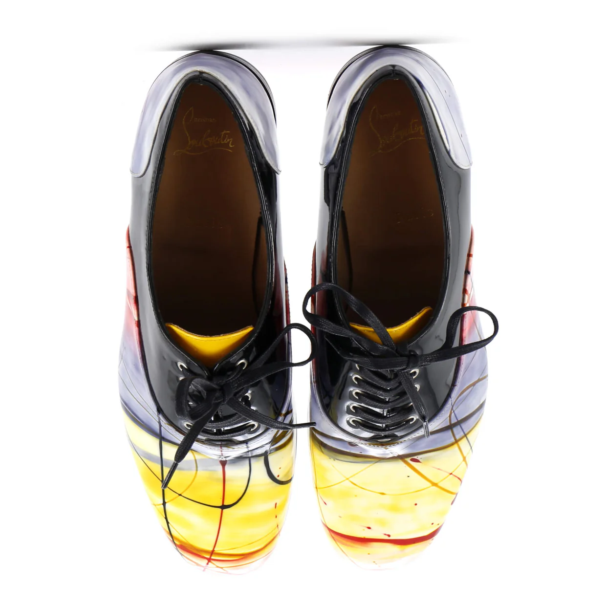x Fredo Pollock Men's Oxfords Printed Patent - Deep Luxury