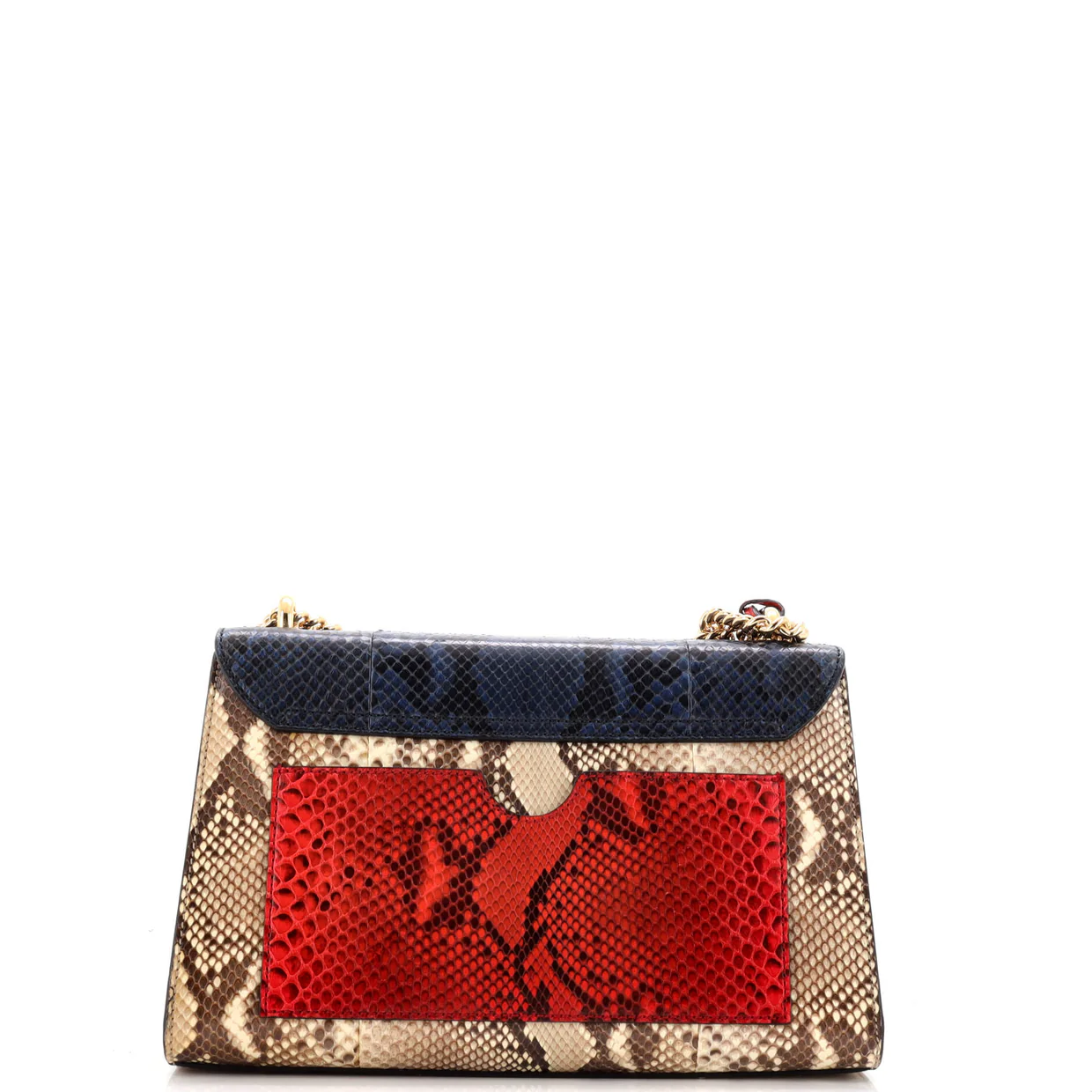 Padlock Shoulder Bag Python Medium - Deep Luxury