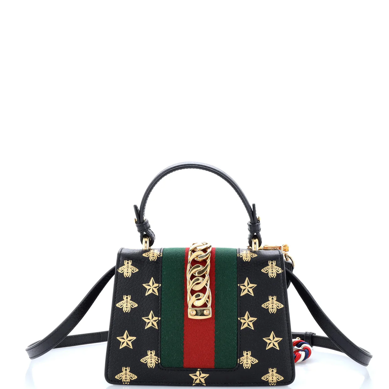 Sylvie Top Handle Bag Printed Leather Mini - Deep Luxury