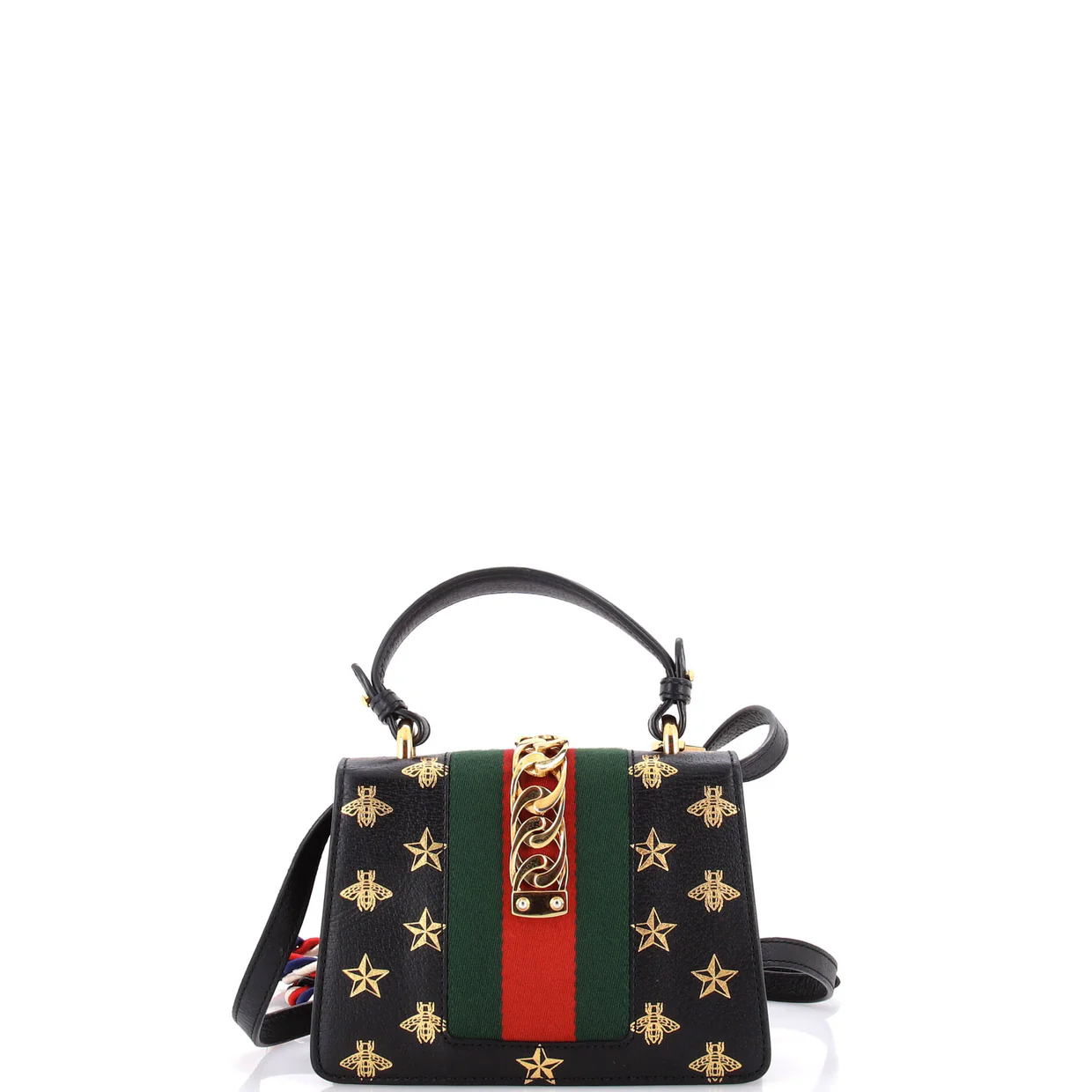 Sylvie Top Handle Bag Printed Leather Mini - Deep Luxury