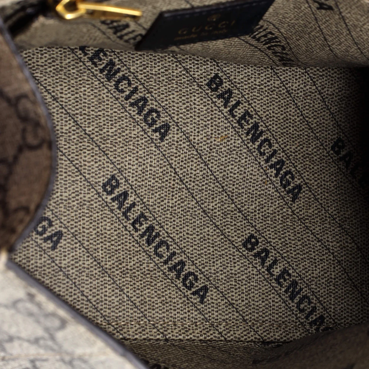 x Balenciaga The Hacker Project Hourglass Top Handle Bag GG Coated Canvas Small - Deep Luxury