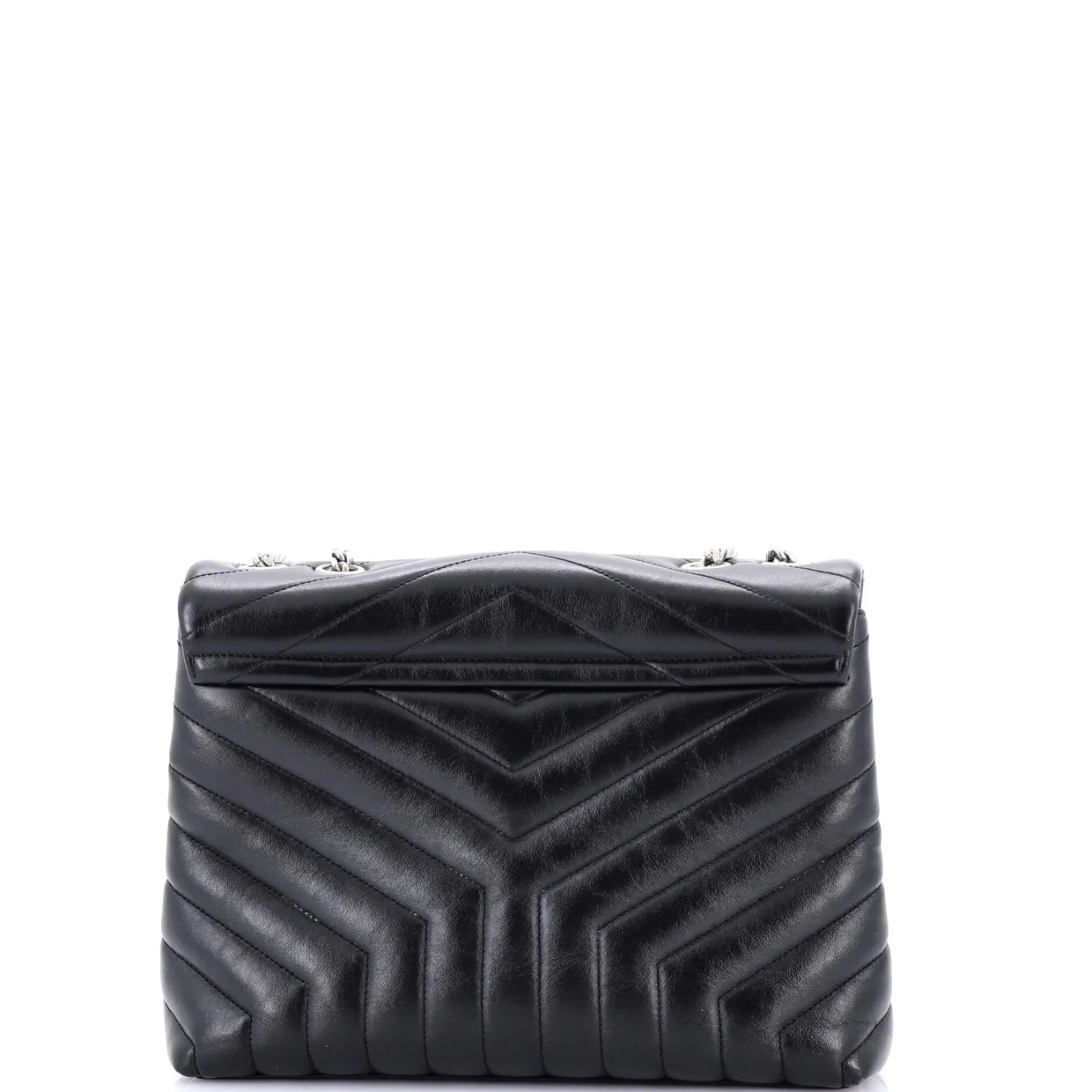 Loulou Shoulder Bag Matelasse Chevron Leather Medium - Deep Luxury
