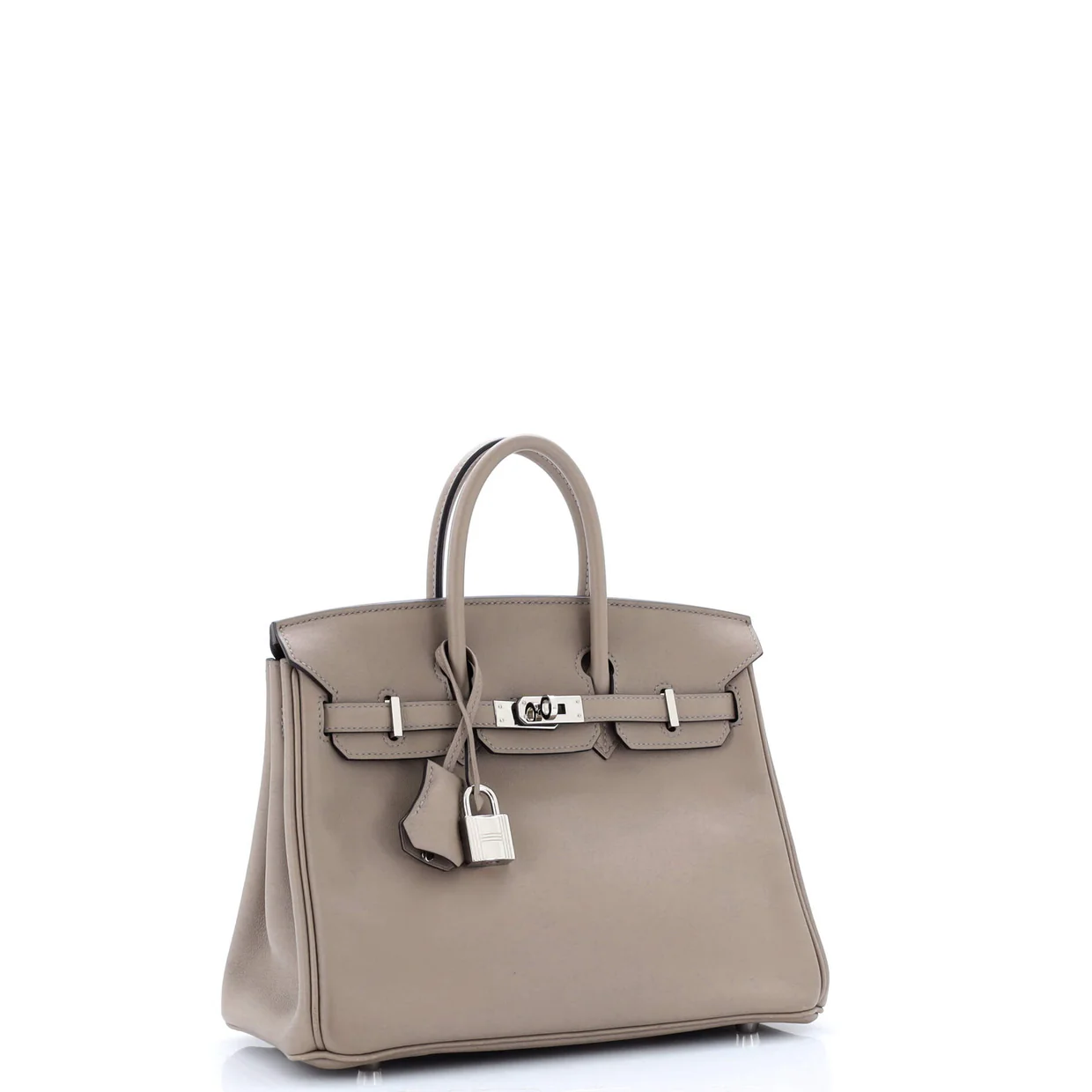 Birkin Handbag Grey Swift with Palladium Hardware 25 - Deep Luxury
