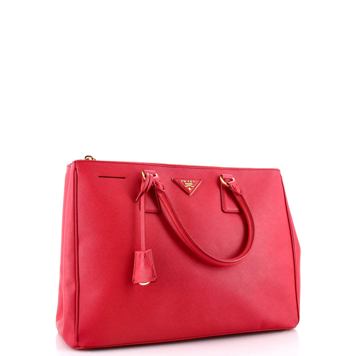 Double Zip Lux Tote Saffiano Leather Large - Deep Luxury