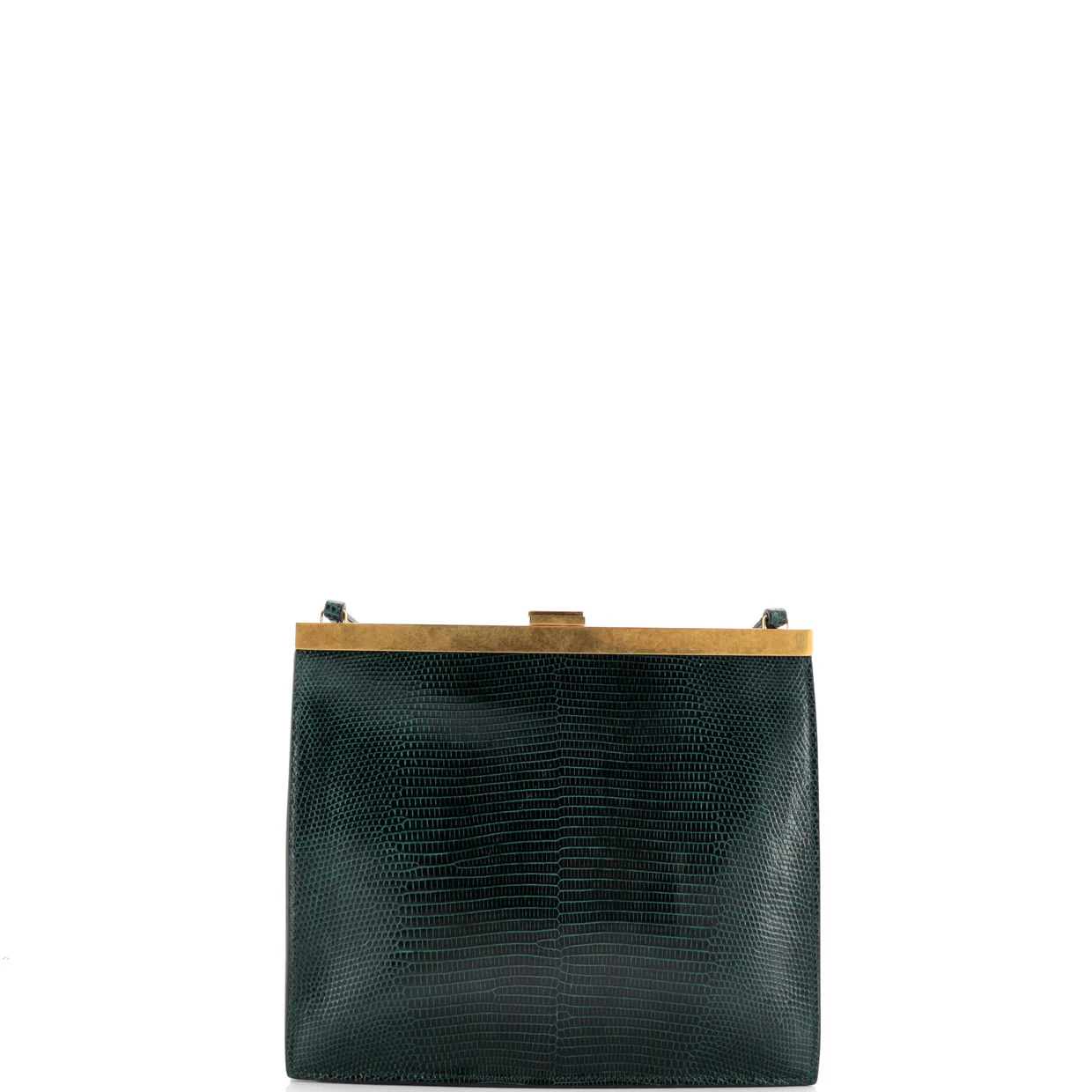Clasp Crossbody Bag Lizard Mini - Deep Luxury