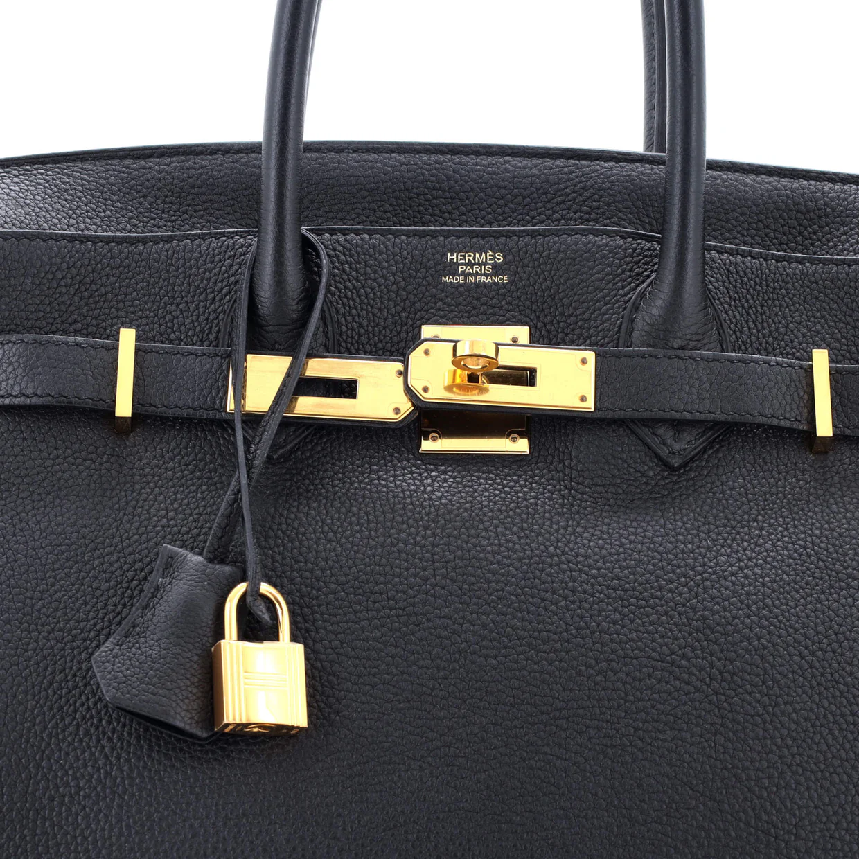 Birkin Handbag Noir Togo with Gold Hardware 30 - Deep Luxury