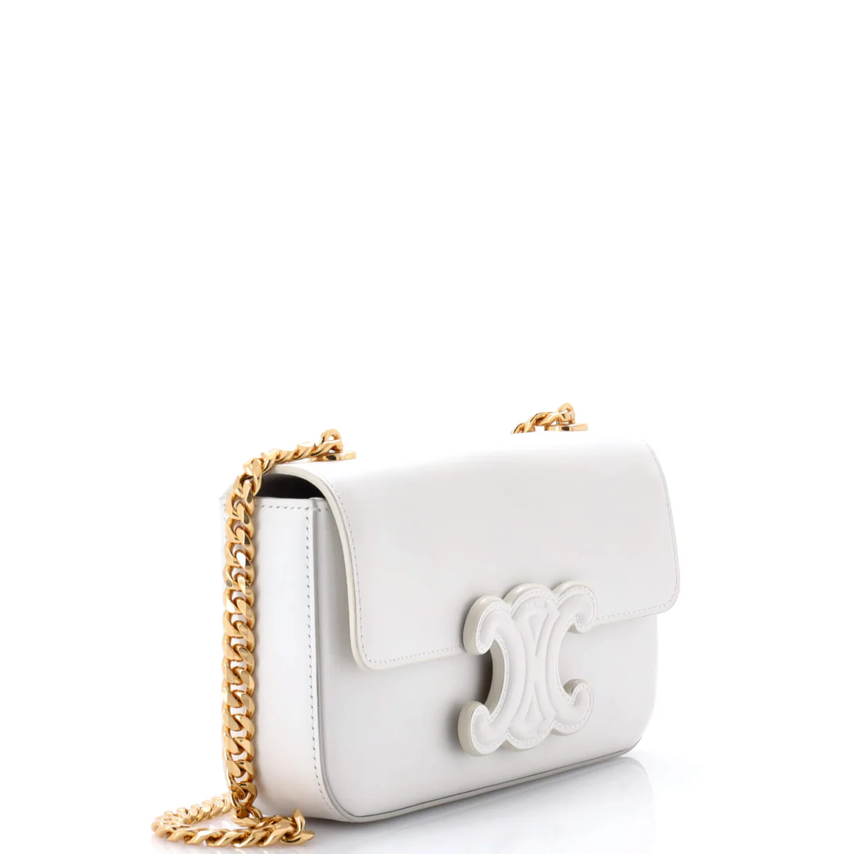 Triomphe Chain Shoulder Bag Leather Small - Deep Luxury