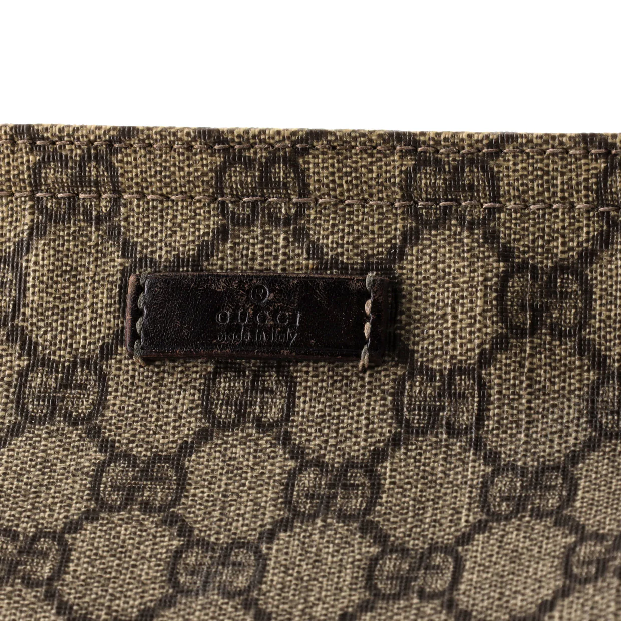 Zip Top Messenger Bag GG Coated Canvas Large - Deep Luxury