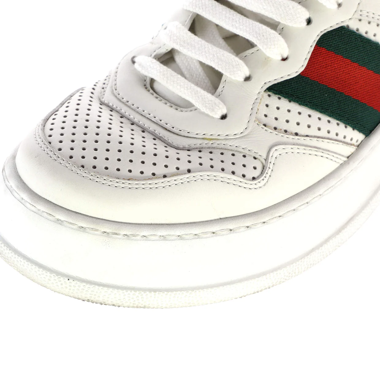Chunky B Web Sneakers Perforated Leather - Deep Luxury