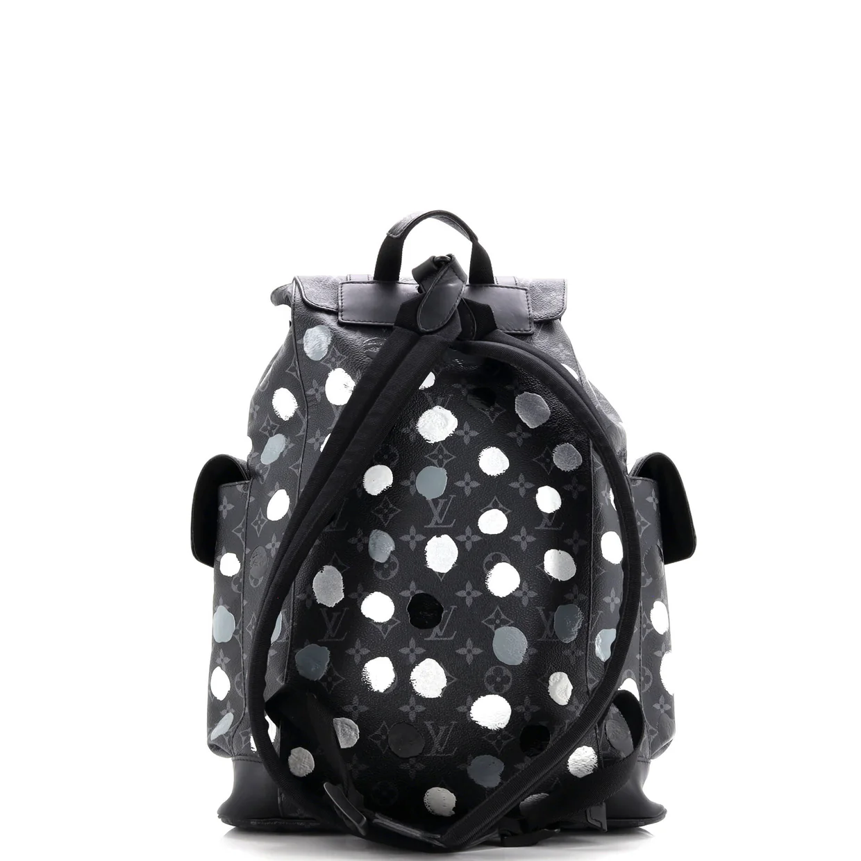 Christopher Backpack Yayoi Kusama Painted Dots Monogram Eclipse Canvas MM - Deep Luxury