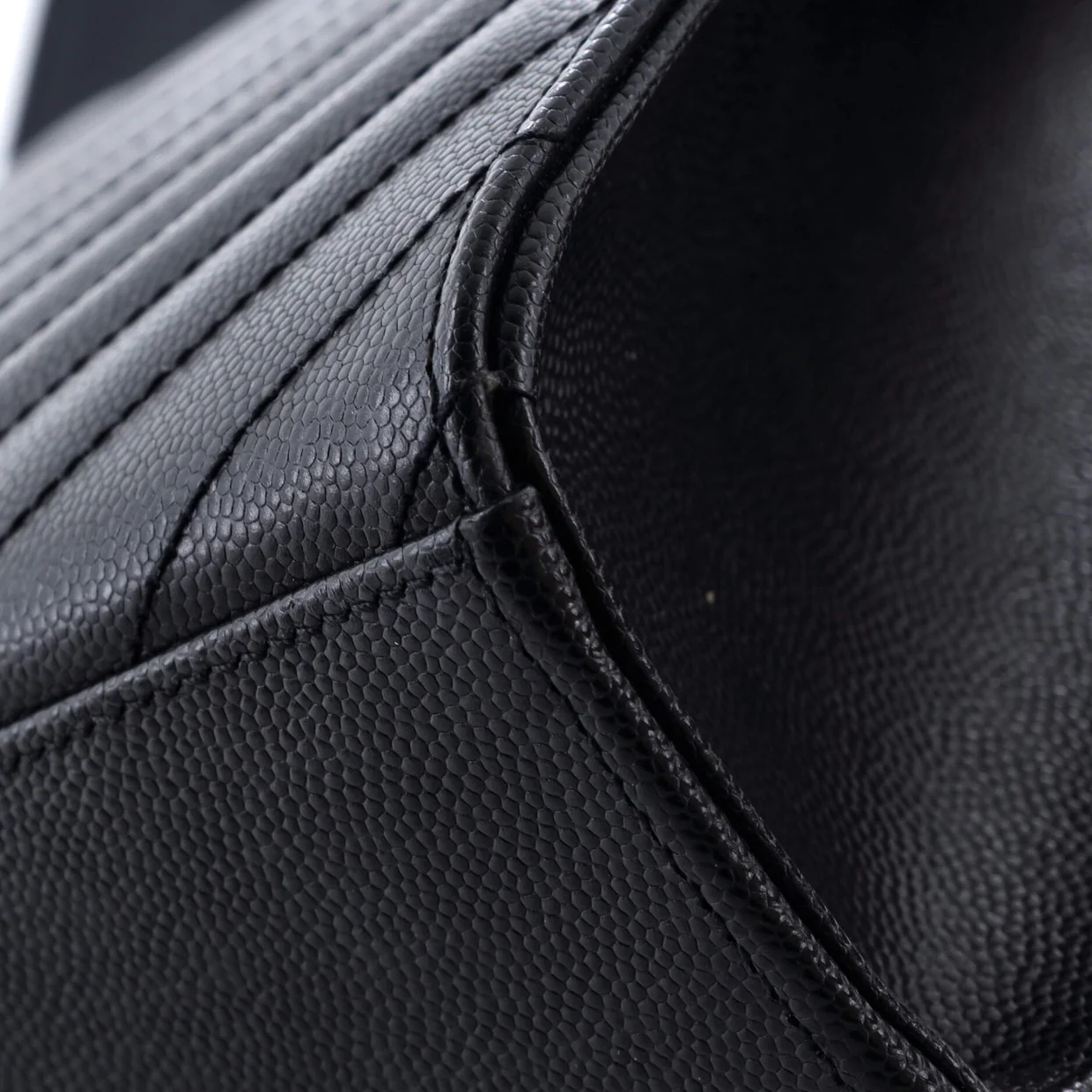 Classic Monogram Envelope Satchel Matelasse Chevron Leather Large - Deep Luxury