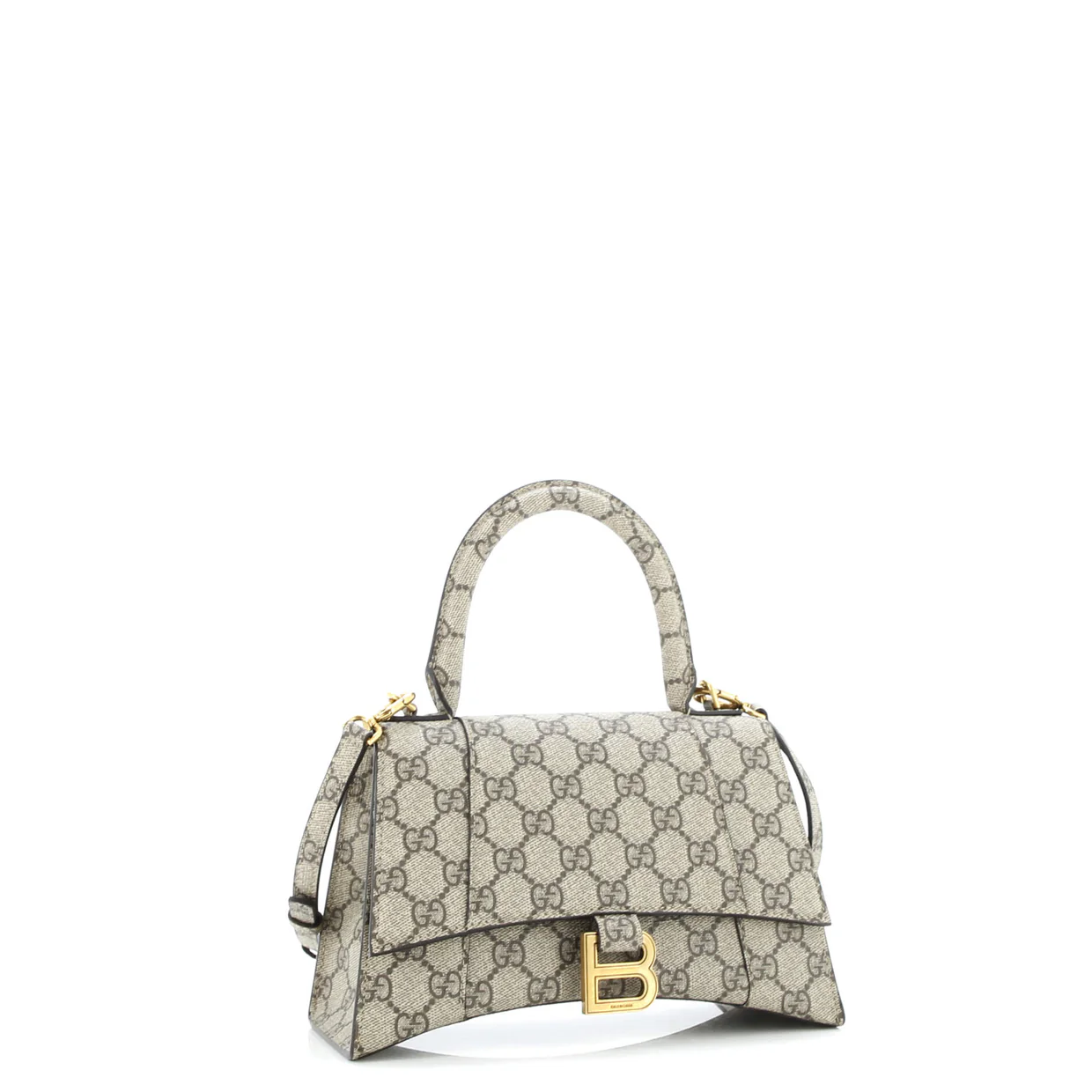 x Balenciaga The Hacker Project Hourglass Top Handle Bag GG Coated Canvas Small - Deep Luxury