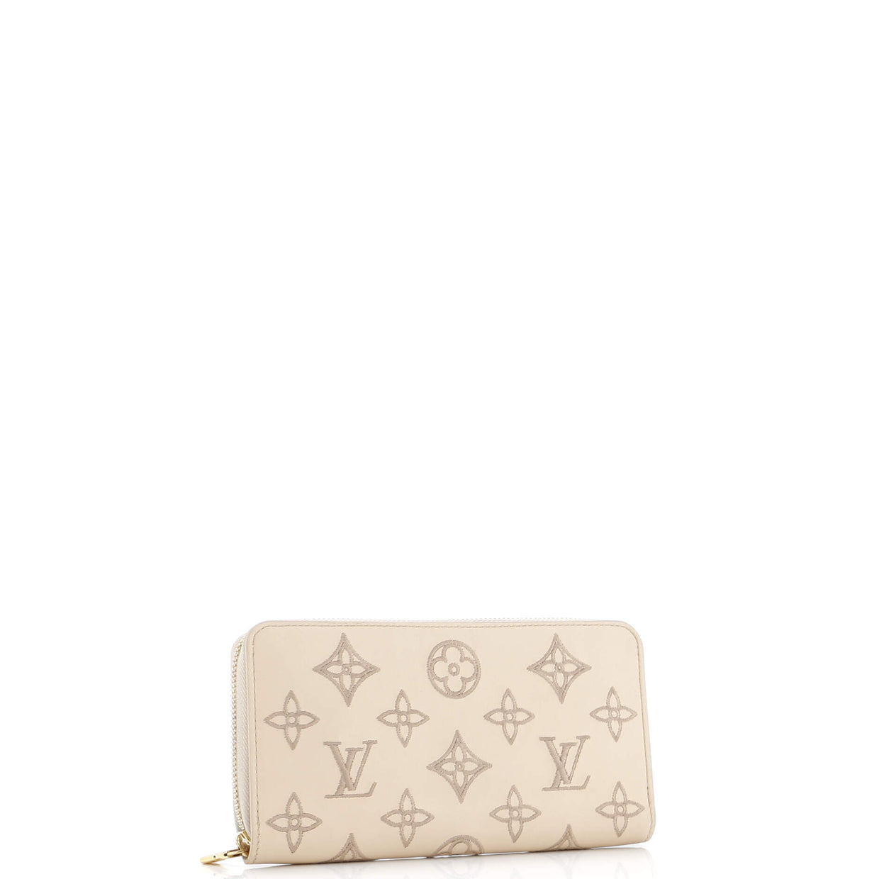 Zippy Wallet Monogram Broderie Anglaise Embroidered Leather - Deep Luxury