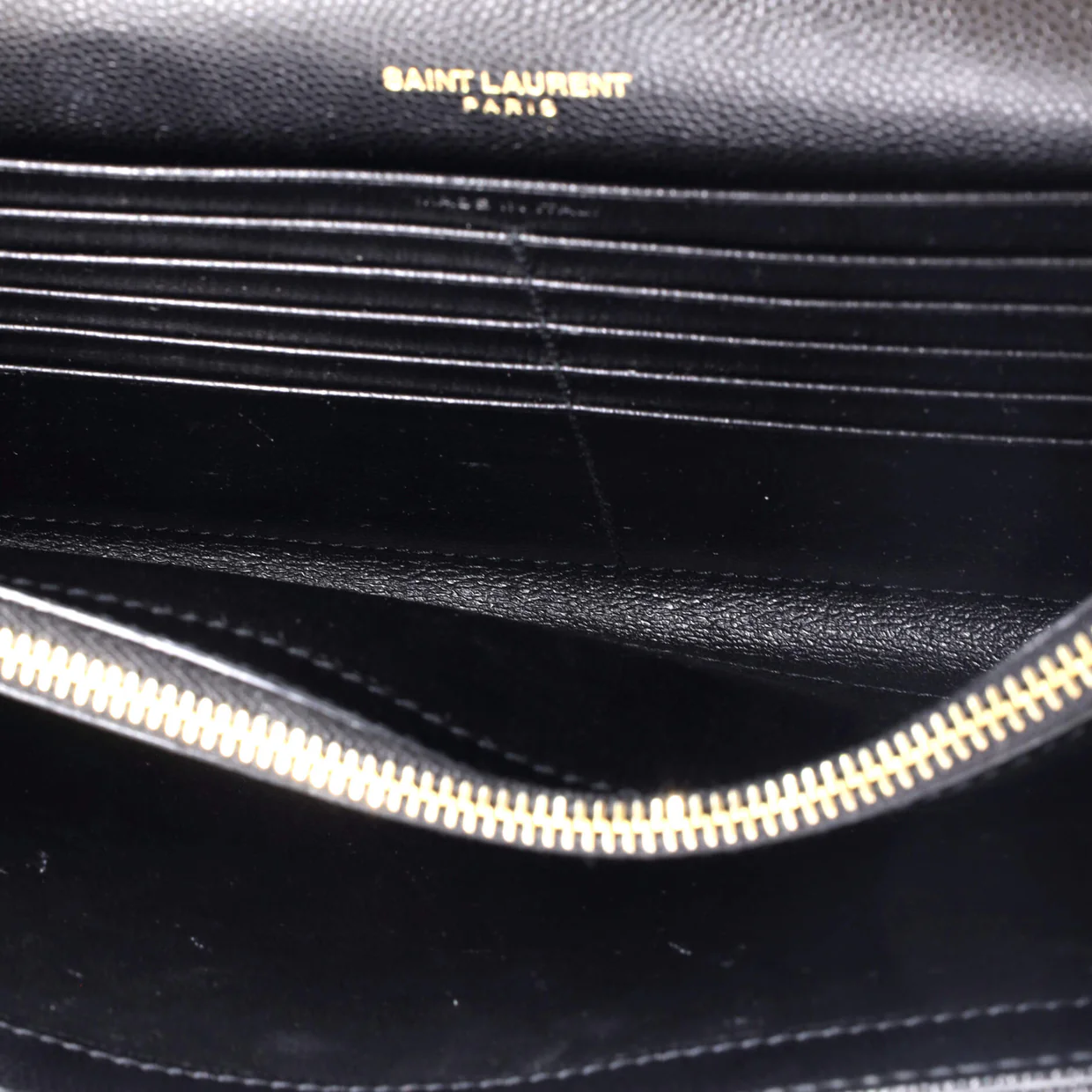 Classic Monogram Wallet on Chain Matelasse Chevron Leather Medium - Deep Luxury