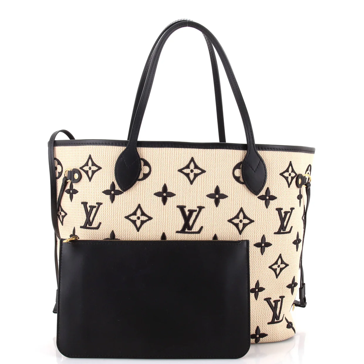 Neverfull NM Tote Monogram Giant Embroidered Cotton MM - Deep Luxury