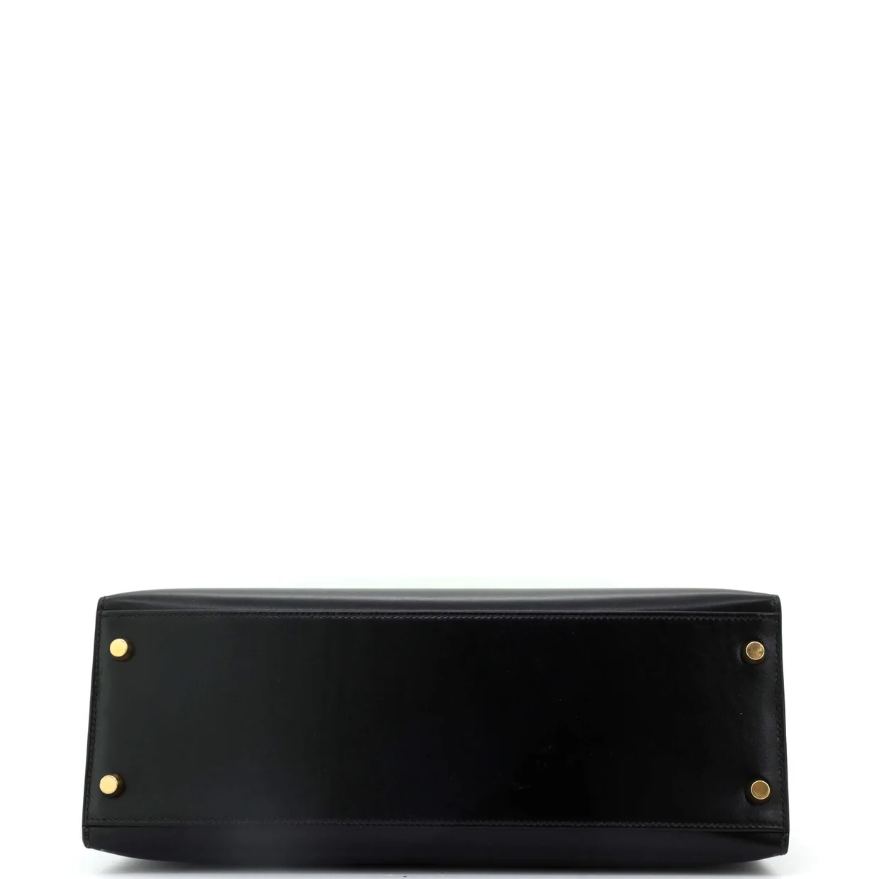 Kelly Handbag Noir Box Calf with Gold Hardware 32 - Deep Luxury