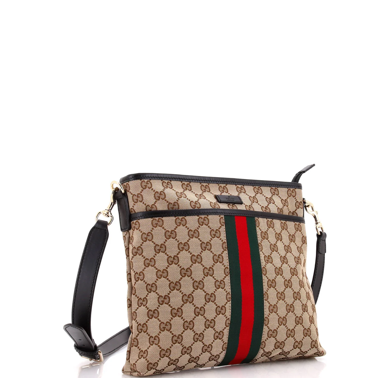 Front Pocket Web Messenger GG Canvas Small - Deep Luxury