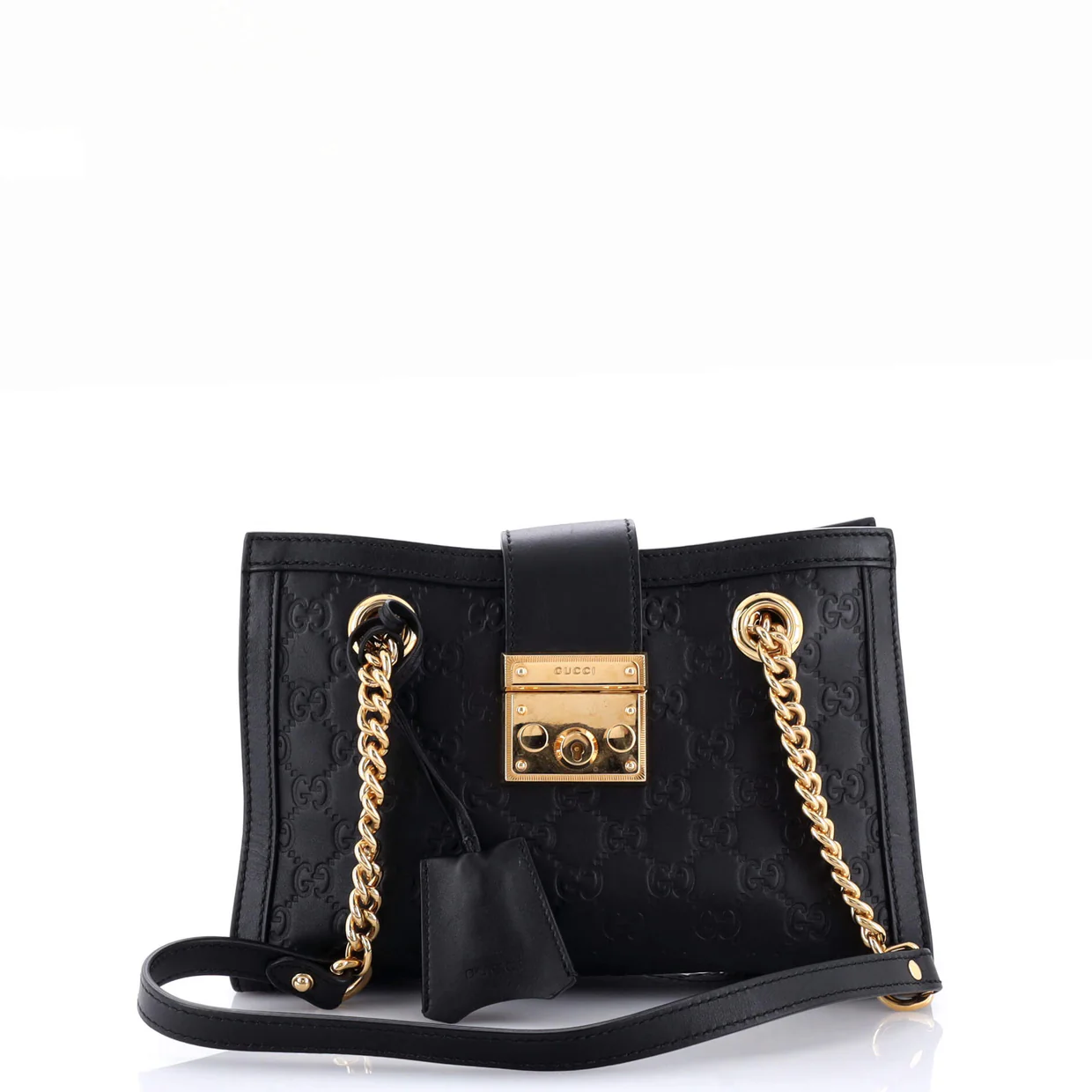 Padlock Chain Tote Guccissima Leather Small - Deep Luxury