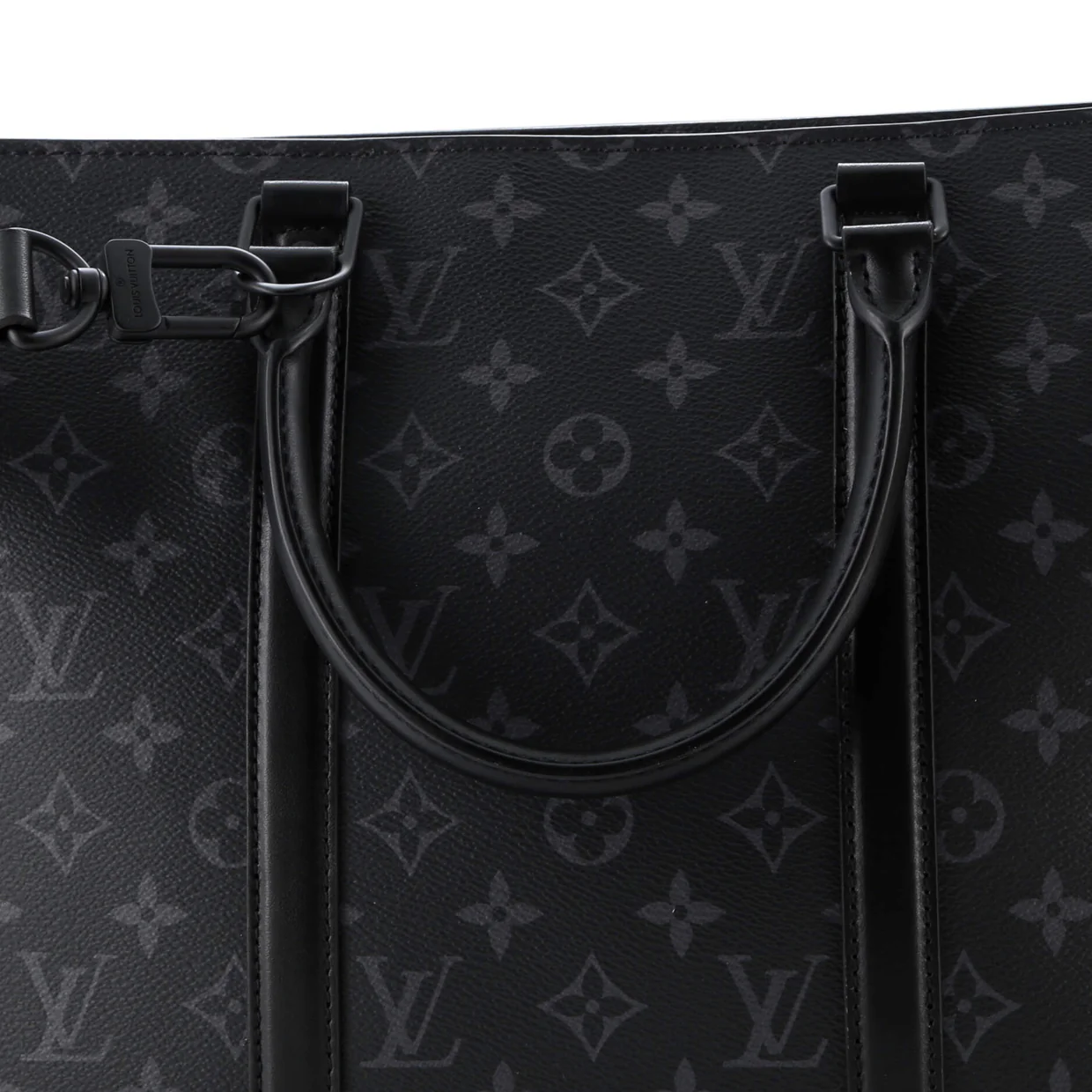 Sac Plat Zipper Tote Monogram Eclipse Canvas Horizontal - Deep Luxury